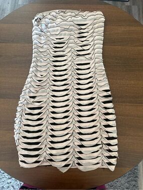 Estam Y2K mini black and ivory dress